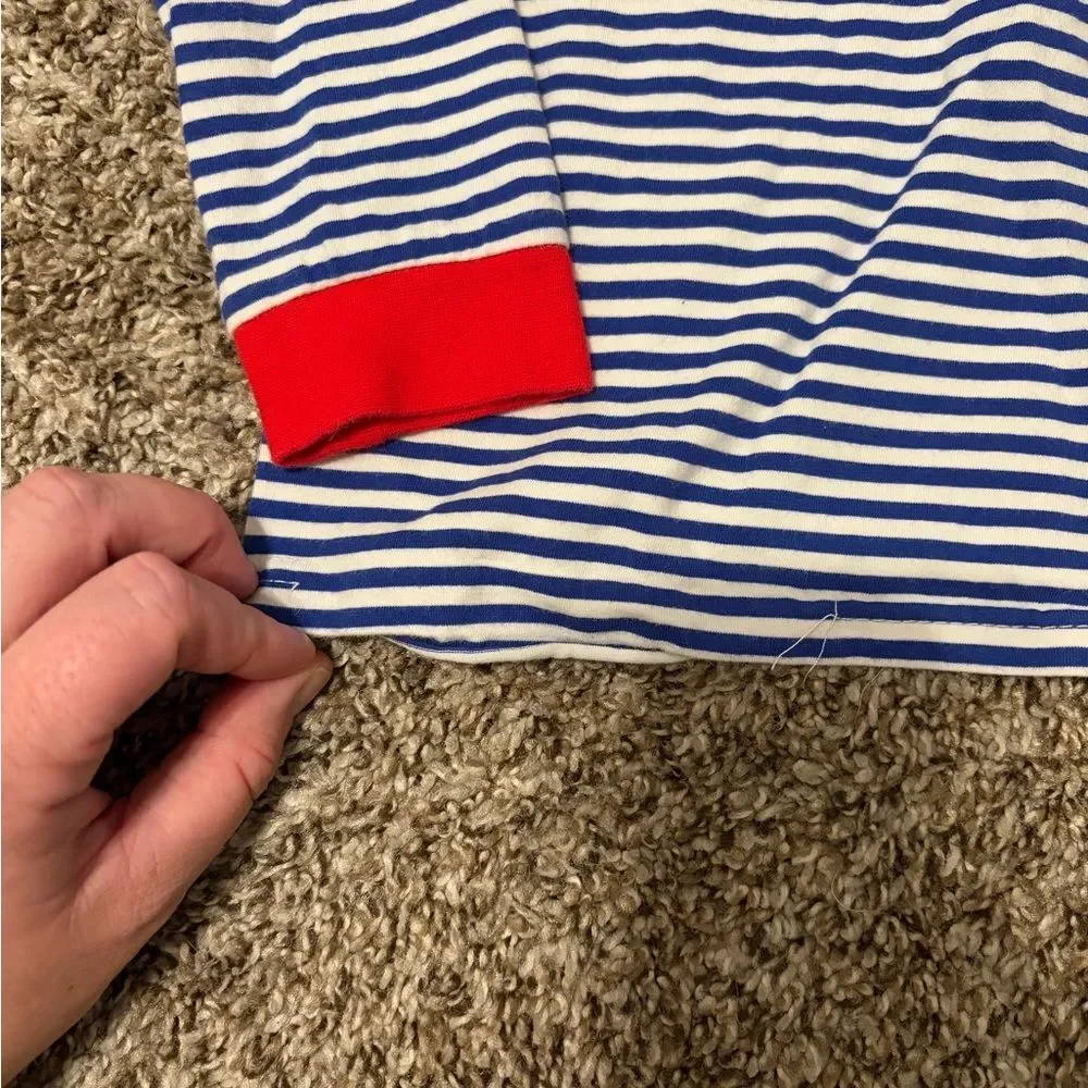 Navy Striped Apple Set Classic Whimsy- Size 6